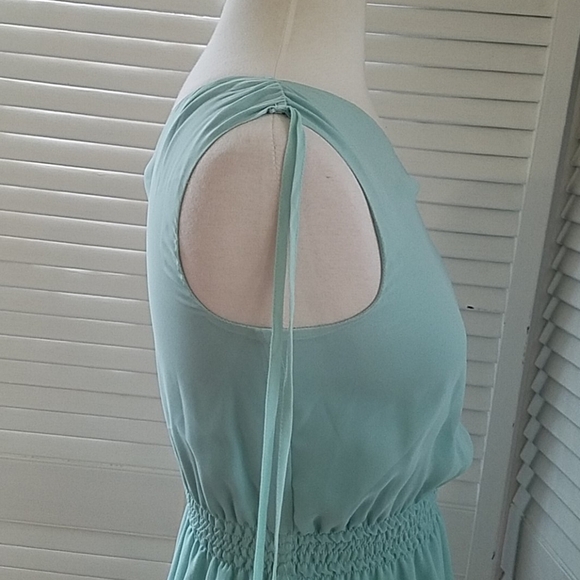 GIANNI BINI ONE SHOULDER SILK DRESS W/LAZER CUT DE - Picture 9 of 12